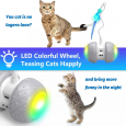 Automatic Interactive Cat Toy for Indoor Cats/Kitten, Electric Mouse Feather Toy, USB Rechargeable